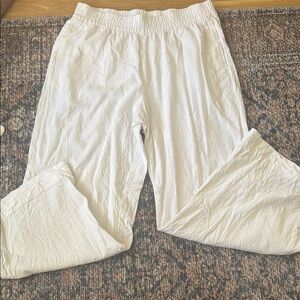 Wide leg linen pants